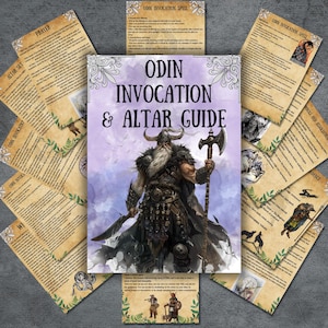 Odin Altar guide, invocation, book of shadows, grimoire pages, Odin magic rituals, wicca witchcraft, Wicca, Norse God Odin Profile
