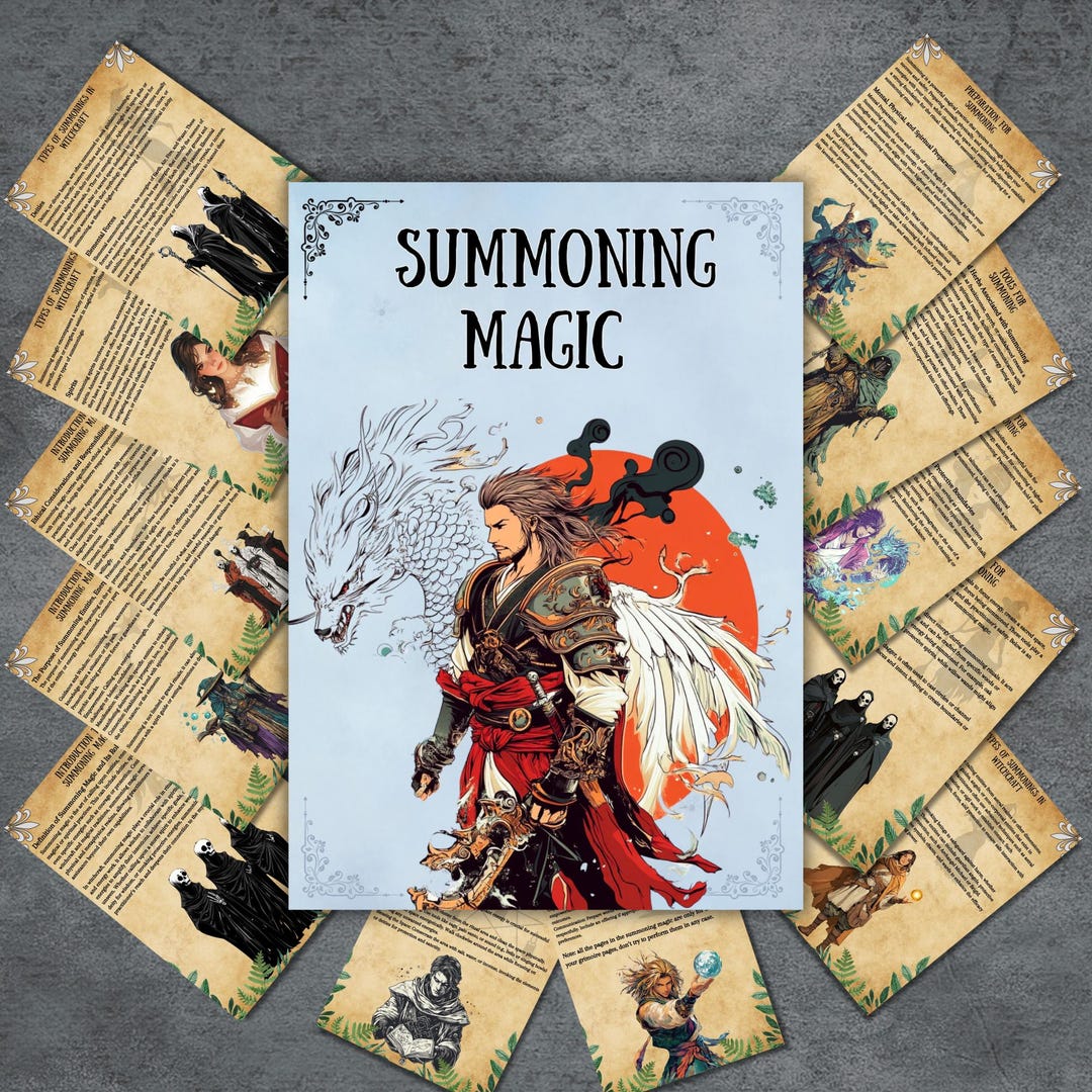 Summoning Magic Grimoire Page, Witch Book of Shadows, Summoning Rituals ...