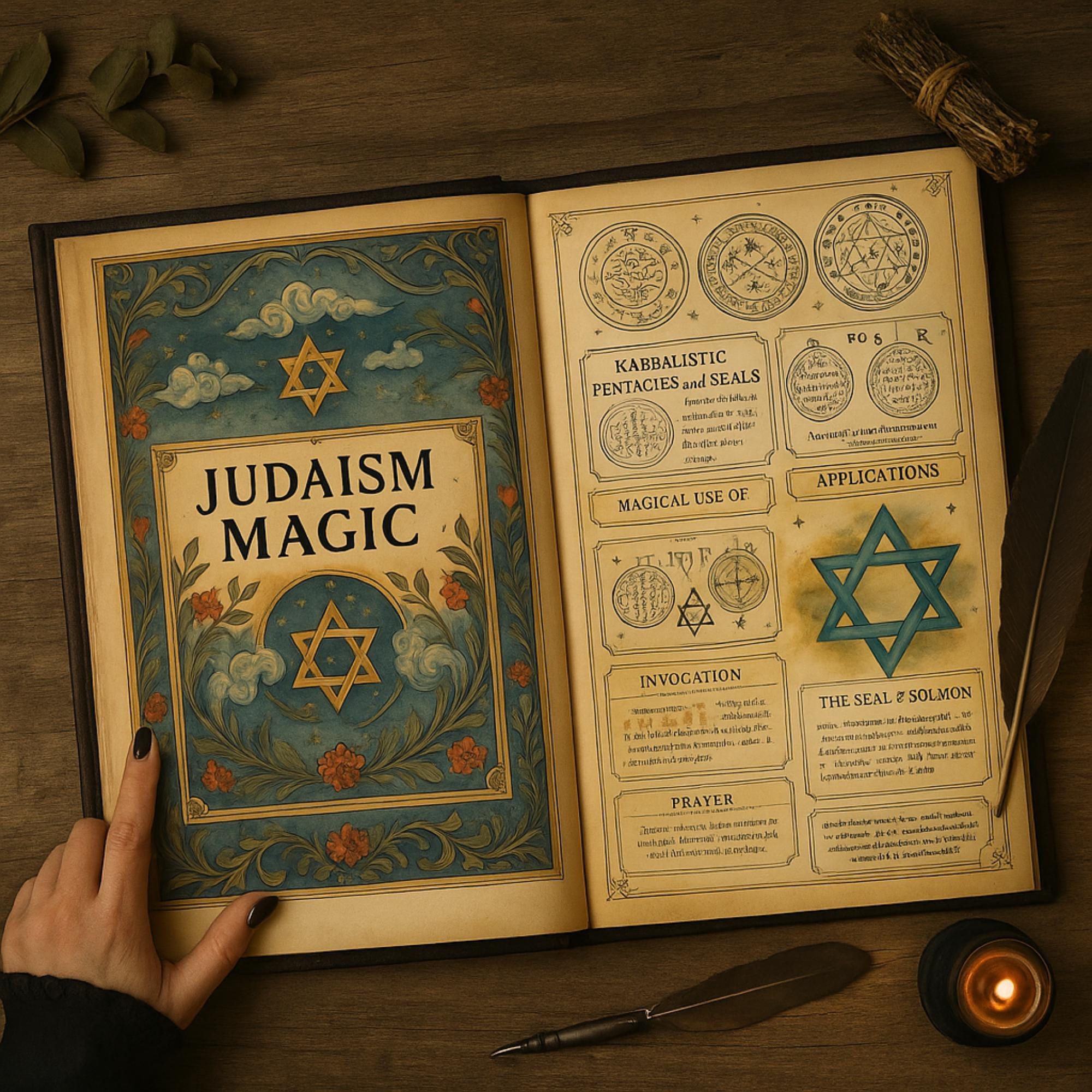 Jewish Magic Spells Judaism Magic Grimoire Pages, Kabbalah Book, Occult, Jewish Grimoire ...