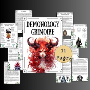 Demons Altar Guide, Invocation, Grimoire pages, demon printable book of shadows, Witchcraft summoning sigils, Pagan, Baby witch, BOS