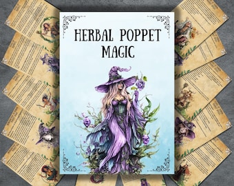 Herbal Poppet Magic Grimoire pages, Herbalism book of shadows, herbs rituals, baby witch, witchcraft, pagan, witch herbs, BOS