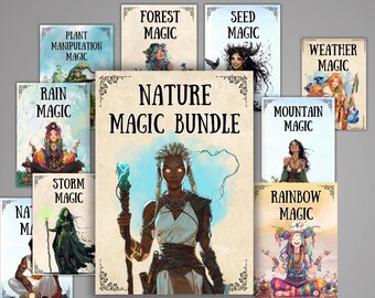 Pacote de magia da natureza para bruxas, páginas de grimório, livro das sombras, Wicca, rituais, guia de bruxaria verde, bruxaria, iniciante, natureza BOS