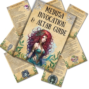 Medusa Altar Guide, Invocation, Printable Grimoire Pages, Book of ...