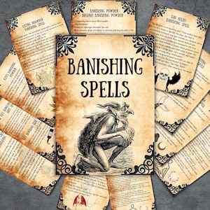 Best Banishing spells, Rare magic spellbook, waite, Wicca, witchy, book of spells, BOS pages, printable spells pages, Pagan, grimorie spell
