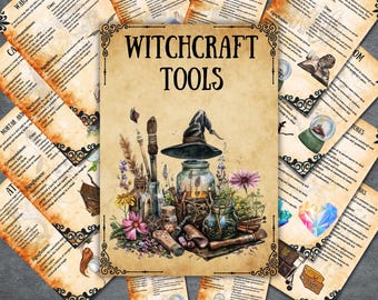 Witch Altar tools book, Printable grimoire pages, Book of shadows, wicca magic, witch tools, pagan, BOS, Beginner witch