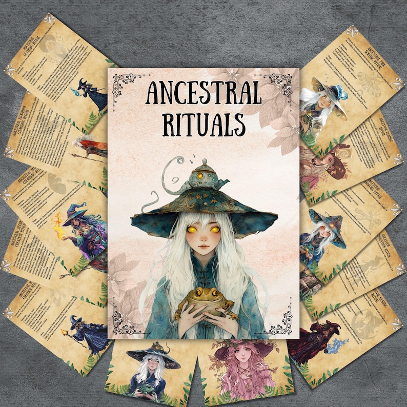 Fantasy Book Ritual Books Ancestral Rituals Grimoire Pages, Witchcraft Bundle, Book of Shadows ...