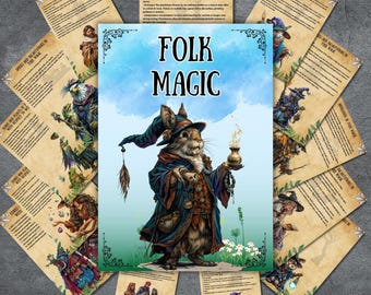 Folk Magic Grimoire-pagina's: Witchcraft Book of Shadows (digitale download)
