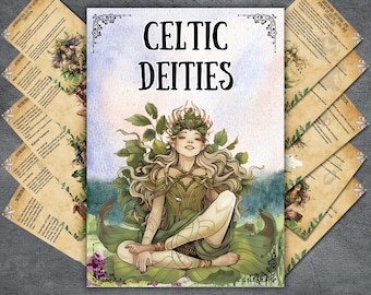 Páginas del Grimorio de las Deidades Celtas: Libro de las Sombras (Imprimible) (Descarga digital)
