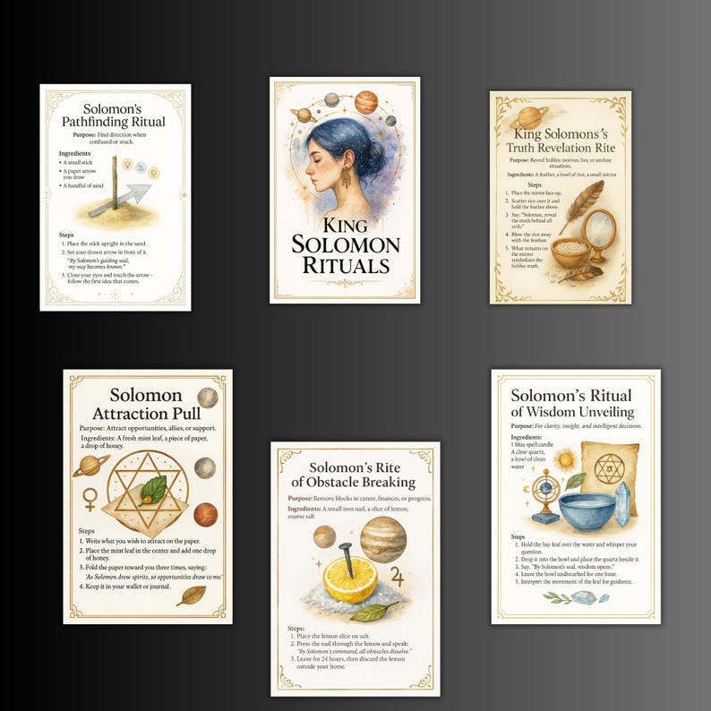 King Solomon Rituals, Grimoire Pages, Sigils, Seals, Solomon Magic ...