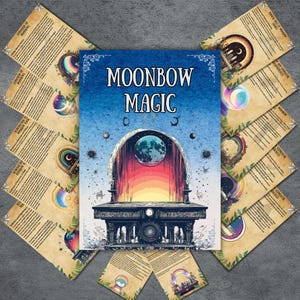 Moonbow Magic Pages, Grimoire bundle, Moon Book of shadows, moon witch rituals, wicca, lunar magic, witchcraft, witchy, BOS