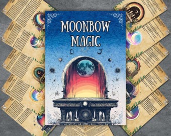 Moonbow Magic Pages, Grimoire bundle, Moon Book of shadows, moon witch rituals, wicca, lunar magic, witchcraft, witchy, BOS