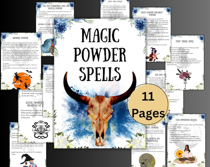 Witchcraft Powder SPELL Book, Printable Wicca Spells, Witches, Book of ...