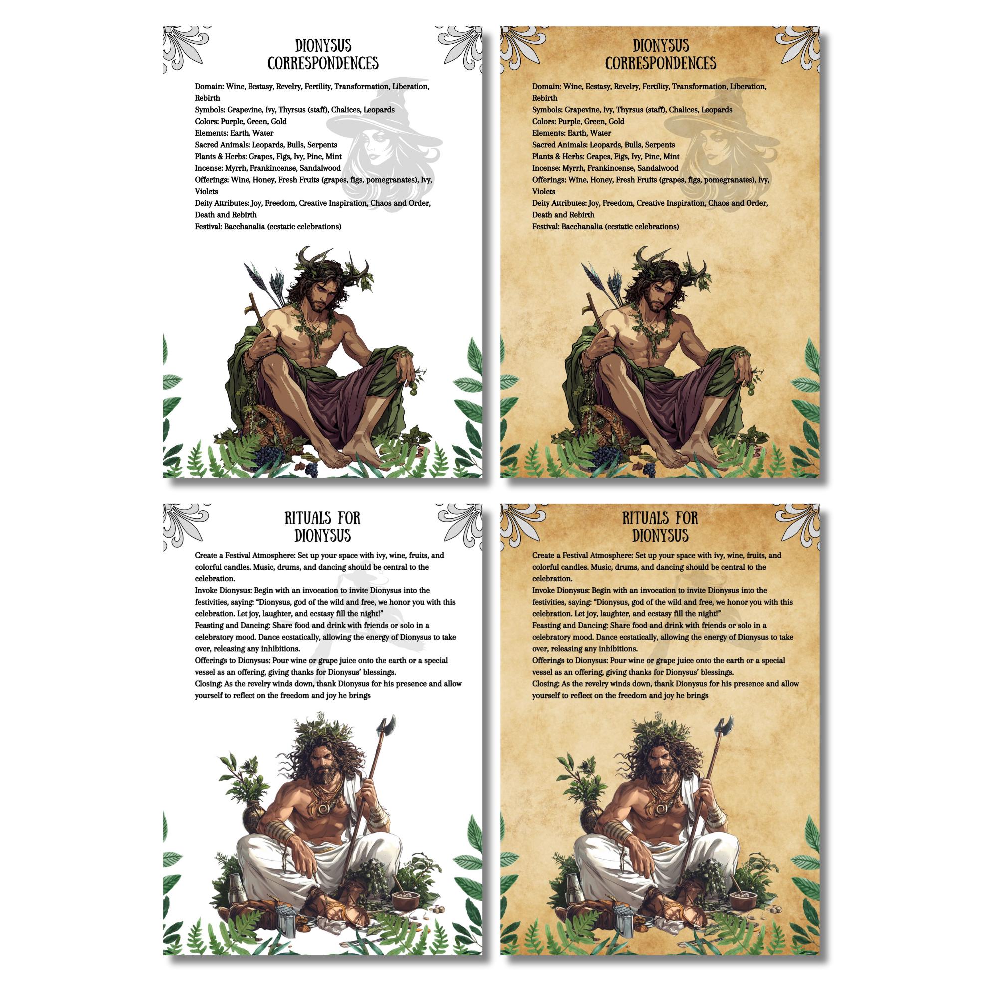 Greek God Dionysus Alar, Invocation, Prayers, Altar Guide, Setup ...