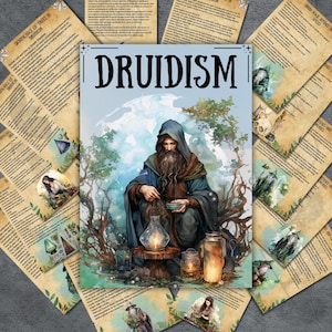 Secret Druidism Grimoire pages, Printable wiccan Book of shadows, Celtic rituals, witchcraft, Pagan, Druid magic, BOS pages