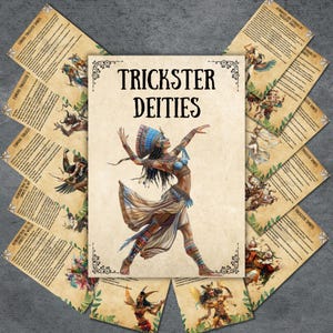Trickster Deities Altar guide, Grimoire pages, prayer, invocation, deity work rituals, pagan, book of shadows, divine, beginner, BOS