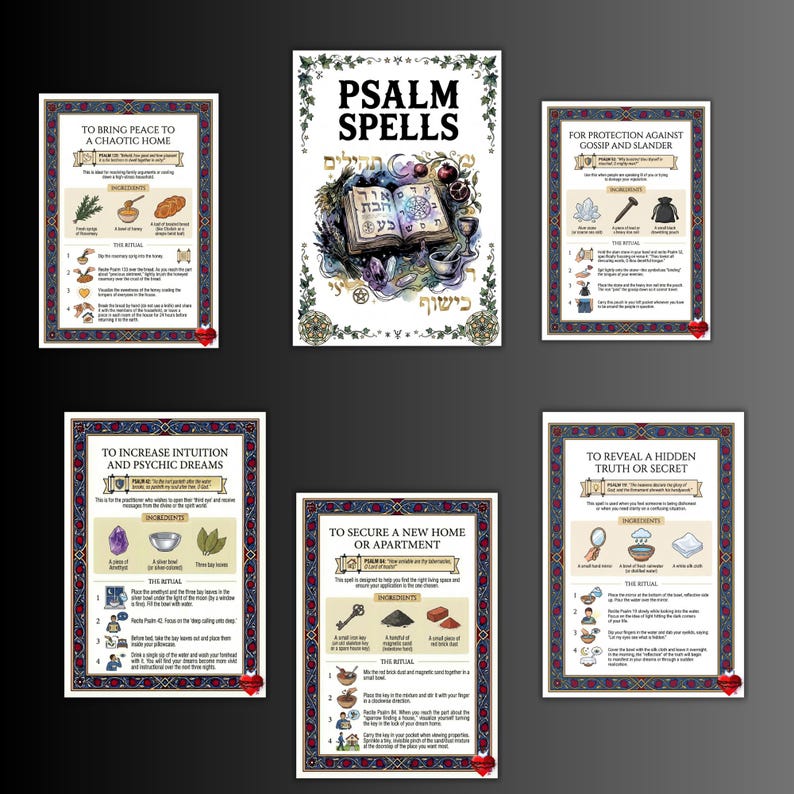 Secret Psalm Spells Pages, Jewish Grimoire, Chants, Invocation, Judaism ...
