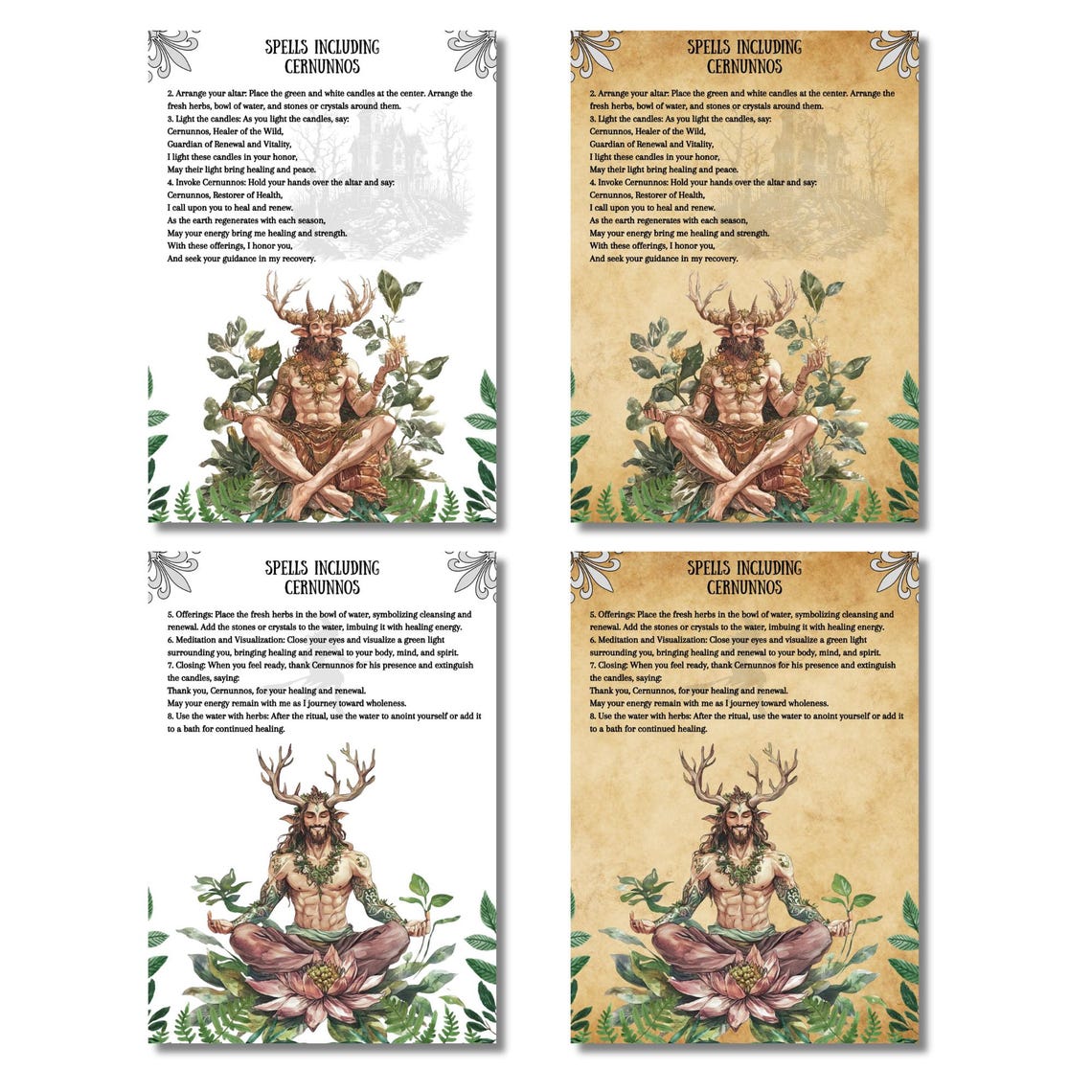 Secret Cernunnos Altar Guide, Grimoire Pages, Cernunnos Prayers ...