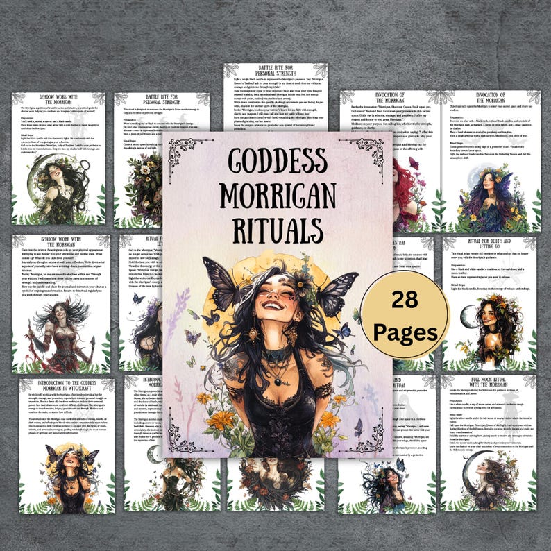 Secret Morrigan Rituals, Morrigan Grimoire Witchcraft Pages, Printable ...