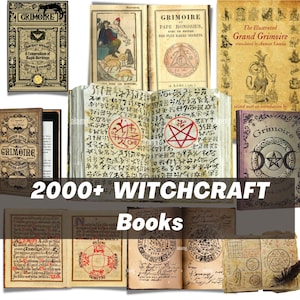 2000 Witchcraft Books Supplies, Rare witchy Spell books, Witchcraft, Grimoire, Wiccan magic, Occult Witch Kit, Beginner witch Books PDF