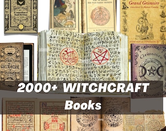 Libros y suministros de brujería del año 2000, libros de hechizos raros, brujería, magia wicca, kit de brujería oculta, libros de brujería para principiantes en PDF.