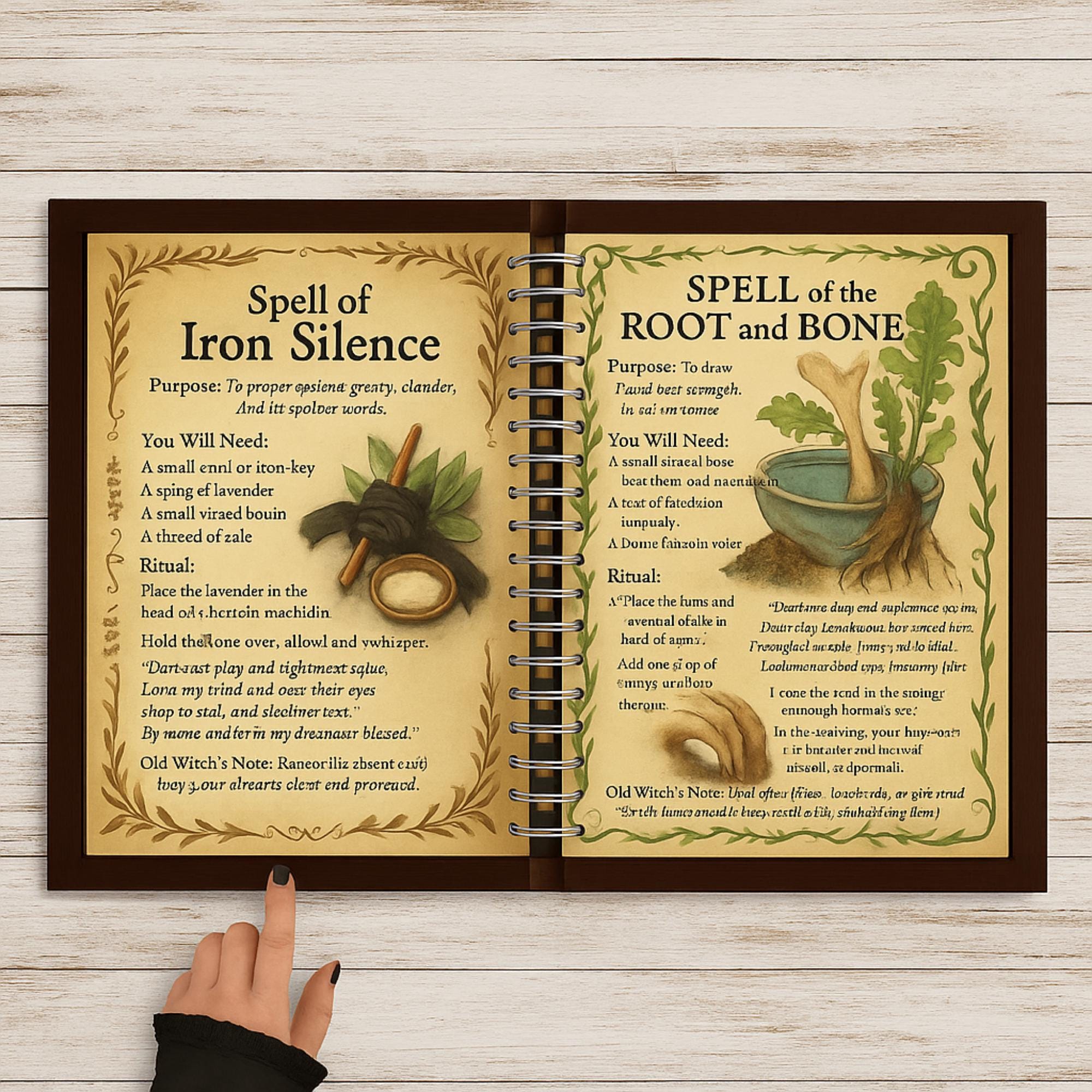 Secret Old Witch Spells, Grimoire Spellbook, Printable Book of Shadows ...