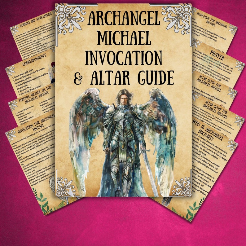 Secret Archangel Michael Grimoire Pages for Book of Shadows, Wiccan ...