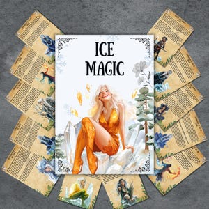 Secret Ice magic grimoire pages, beginner book of shadows, witchcraft, Ice Rituals, Pagan, wicca, witchy, printable, BOS pages