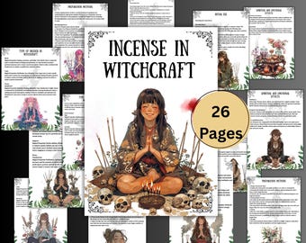 Geheime magische wierookpagina's, hekserij, wiccaboek met schaduwen, wierookrituelen, recepten, Pagan, Witchy BOS-pagina's