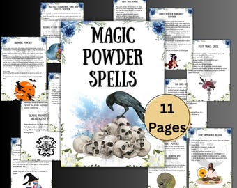 incantesimi con polvere magica, Libro delle ombre, libro degli incantesimi wicca, libro degli incantesimi stampabile, pagina degli incantesimi delle streghe, grimorio, rituali, pagano, BOS
