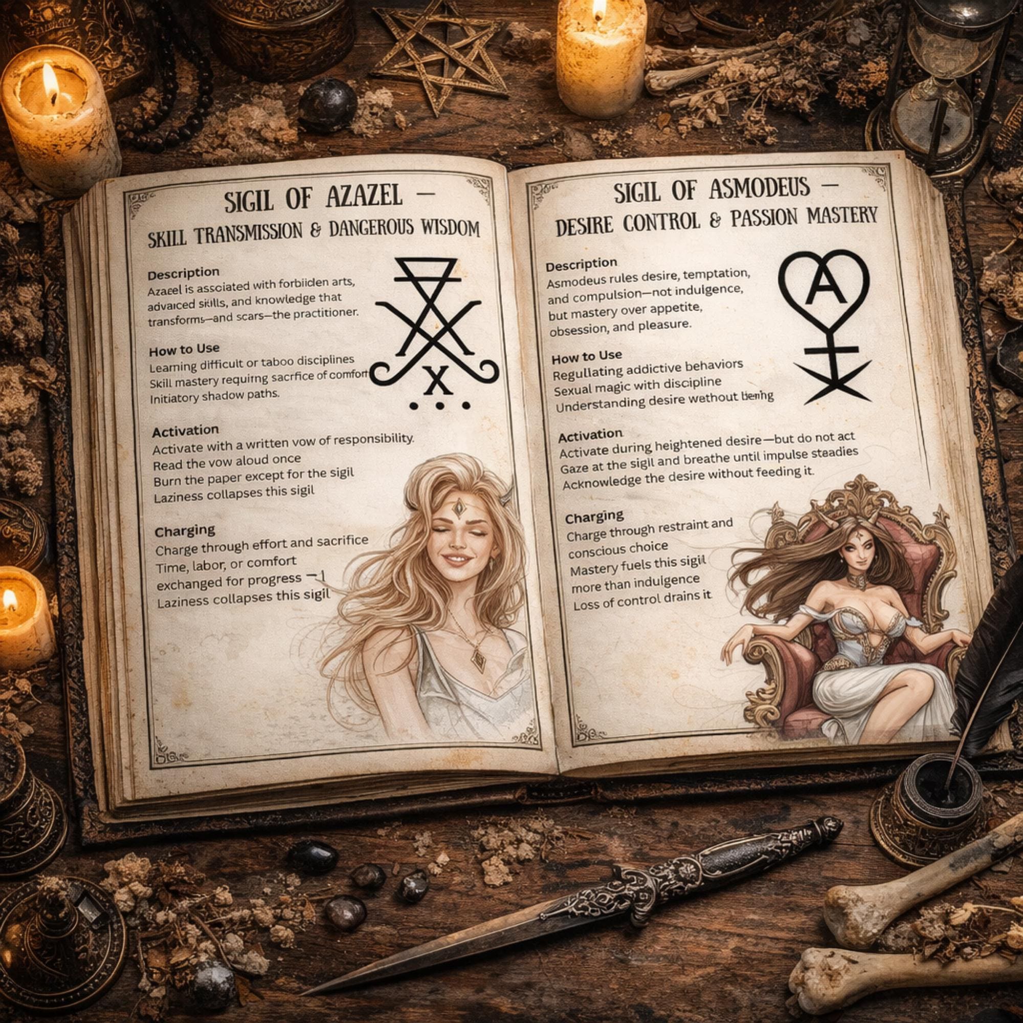 Satanic Journal Secret Satanic Sigils, Demons Grimoire Pages, Witchcraft Satanic ...