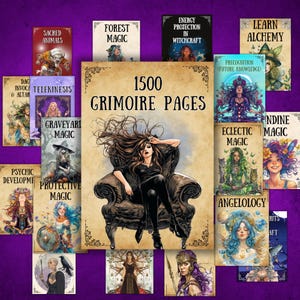 Real Witchcraft Grimoire pages, 1500 Book of Shadows Pages, Witch Bundle, pagan, rituals, grimoire printable, baby witch, BOS pages