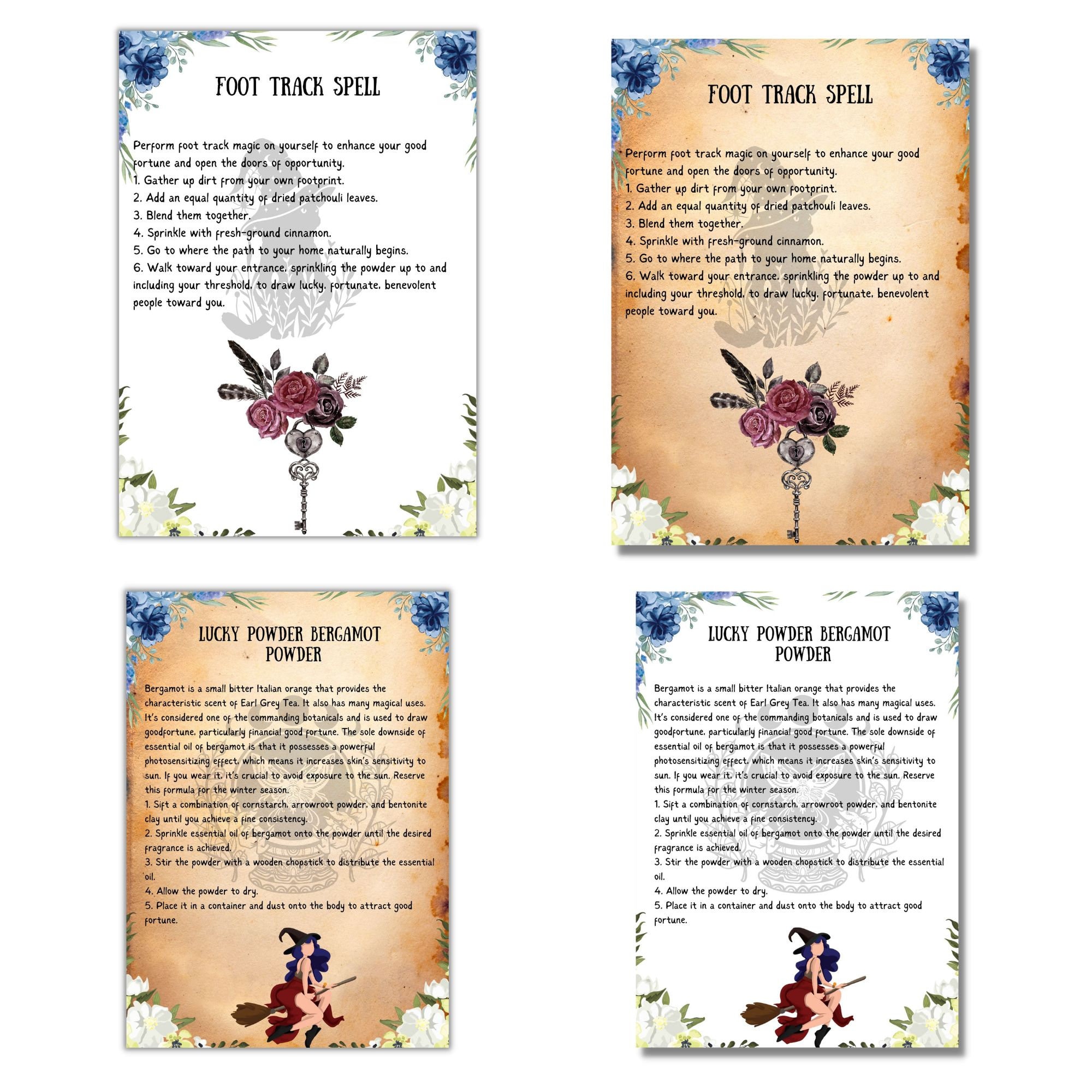 Witchcraft Powder SPELL Book, Printable Wicca Spells, Witches, Book of ...