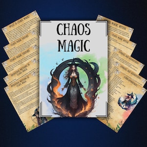 Chaos Magic grimoire pages, beginner book of shadows, printable witchcraft, pagan, occult, chaos rituals, witchy, BOS pages
