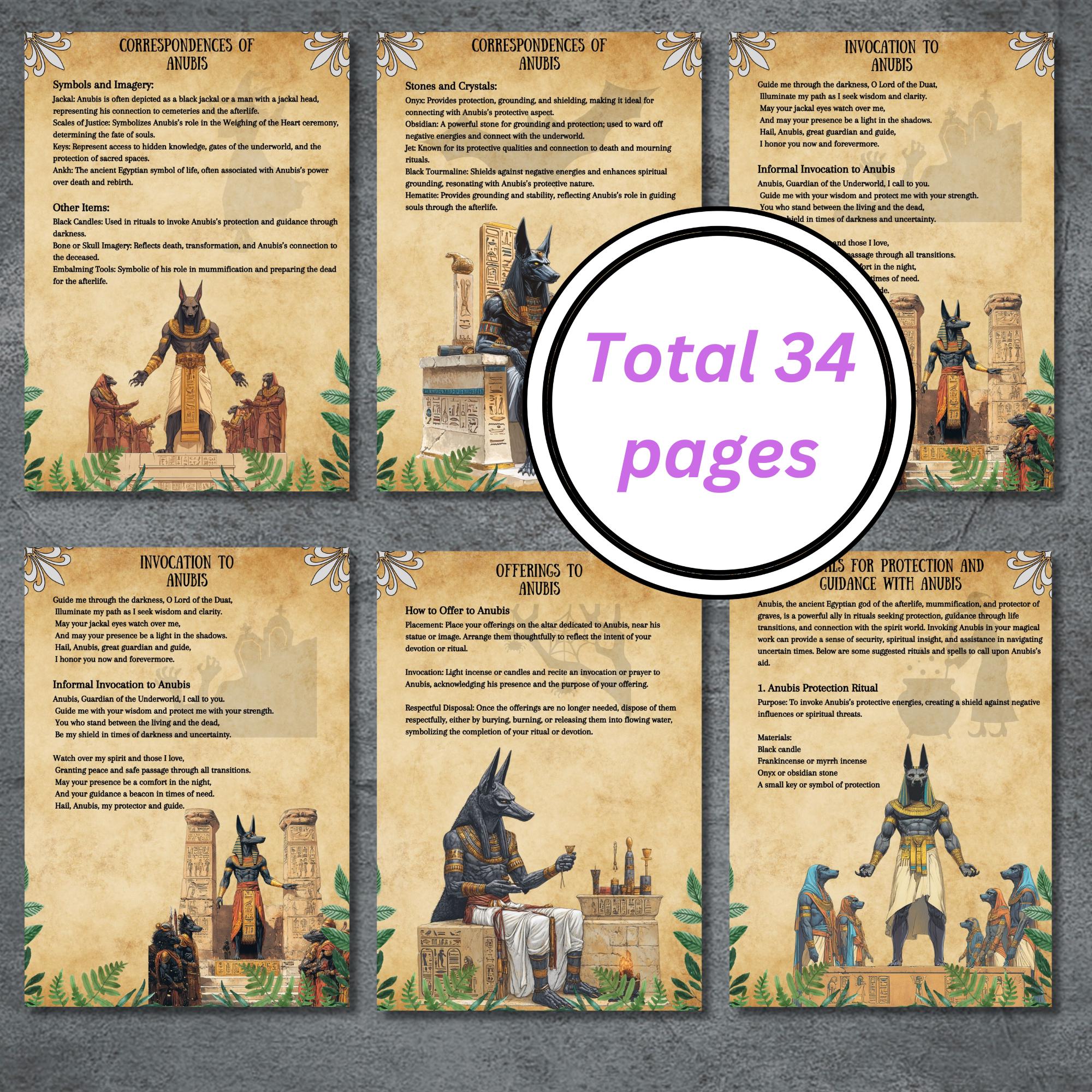 Real Anubis Altar Guide, Grimoire Pages, Wicca, Witchcraft, Book of ...