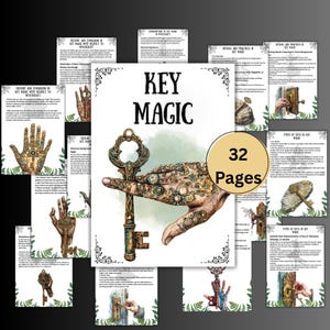 Pakiet „Tajemnicza czarownica”, podstawy czarów, strony grimuaru, pogańska czarownica, Księga Cieni Wicca, zestaw czarownicy, magiczne strony BOS