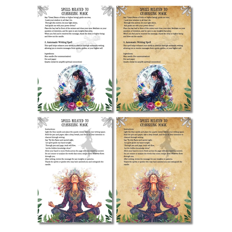 Channeling Magic Secret Channeling Magic Grimoire Pages, Mediumship Book of Shadows ...