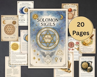 perfect Solomon Sigils, Seals, Grimoire bundle, digital witchcraft, Solomon planetary magic, spells, rituals, Pentacles, pagan, BOS