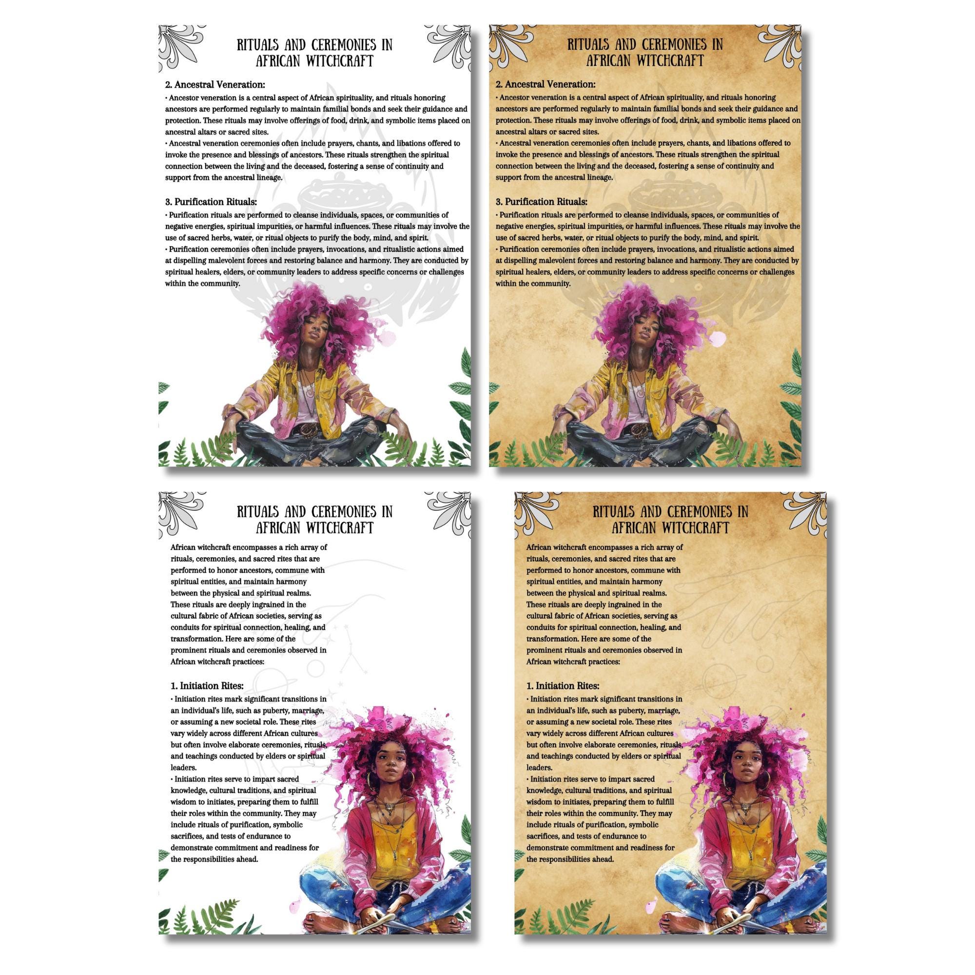 Secret African Witchcraft Grimoire Bundle, African Book of Shadows Pages,  Rituals, Witchy, Spells, Pagan, Occult, BOS, Beginner Witch - Etsy, image size:2000x2000