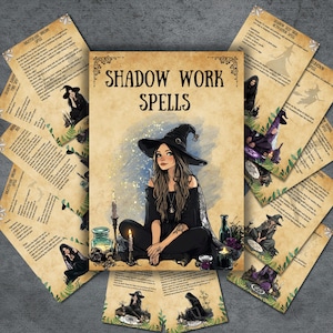 Real Shadow work spells, Grimoire, Book of shadow, Shadow self rituals, Spell book, witchy printable, Wicca, witchcraft, spells, BOS