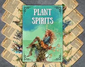 Grimório dos espíritos das plantas, Bruxaria, Páginas do Livro das Sombras, imprimível de bruxa, guia da bruxa verde, comunicação com plantas, Livro das Sombras, Magia para iniciantes