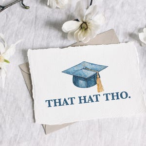 de remise des diplômes imprimable | 2025 | de voeux | Aquarelle | Carte tendance | Carte drôle de diplômé | Casquette bleue | Impression à la demande | Carte postale