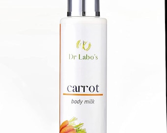 Carrot Body Milk Moisturizing Lotion | Anti-Aging & Brightening | Carrots Moisturizer Lotion for Smooth and Healthy Skin (200ml)