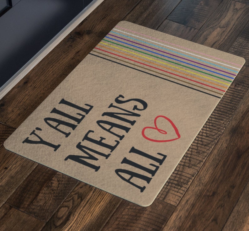 Y'all Means All Indoor Doormat Etsy