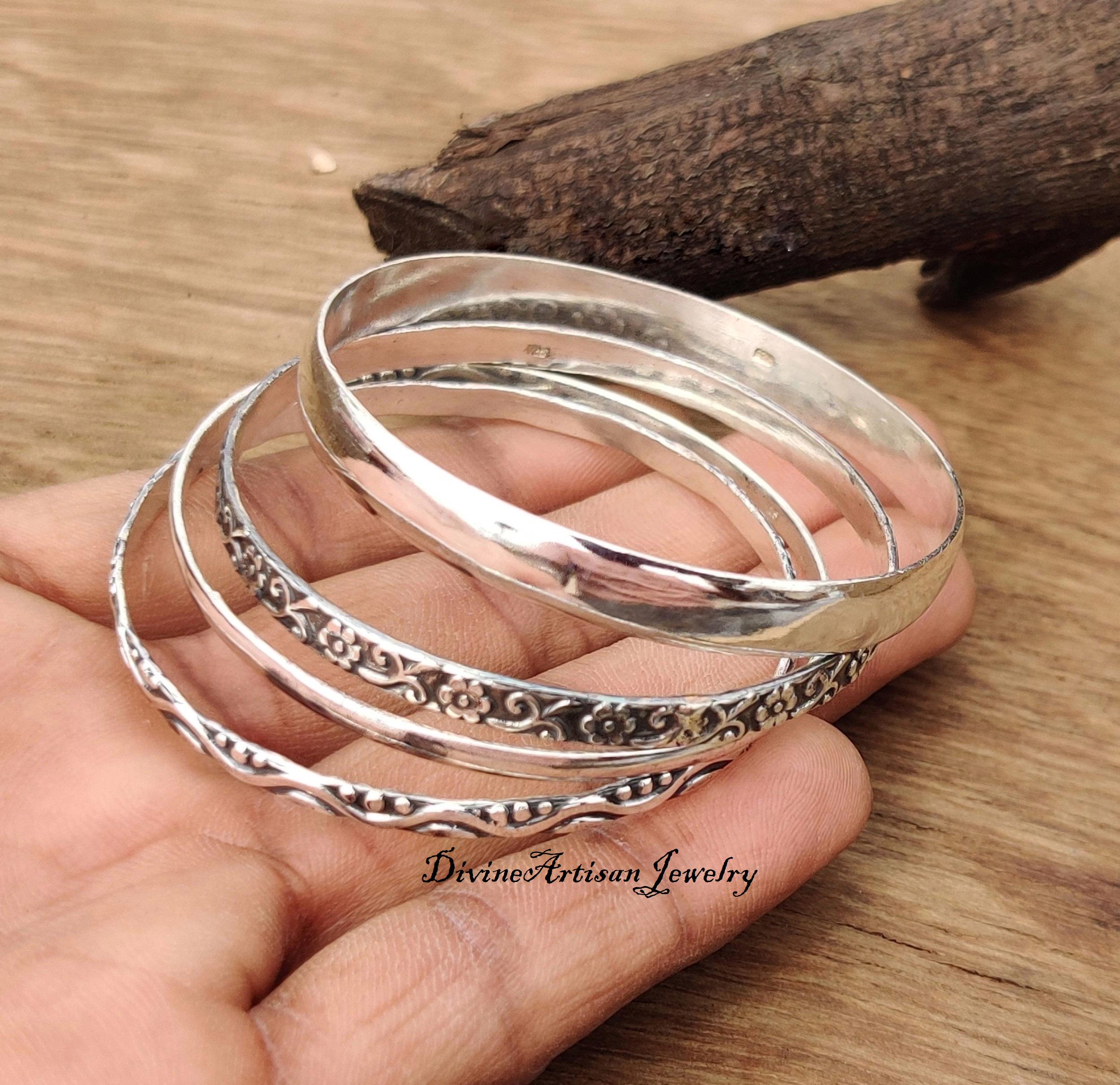 アクセサリー silver 925 simple design bangle Amazon.com: 925 Sterling Bangle Bracelet Fashion Jewelry