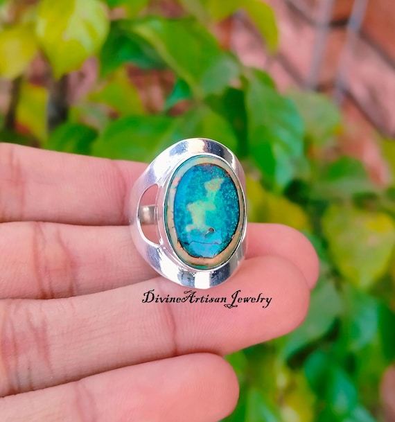 Amazing Monarch Opal Ring, 925 Sterling Silver Ring, Handmade