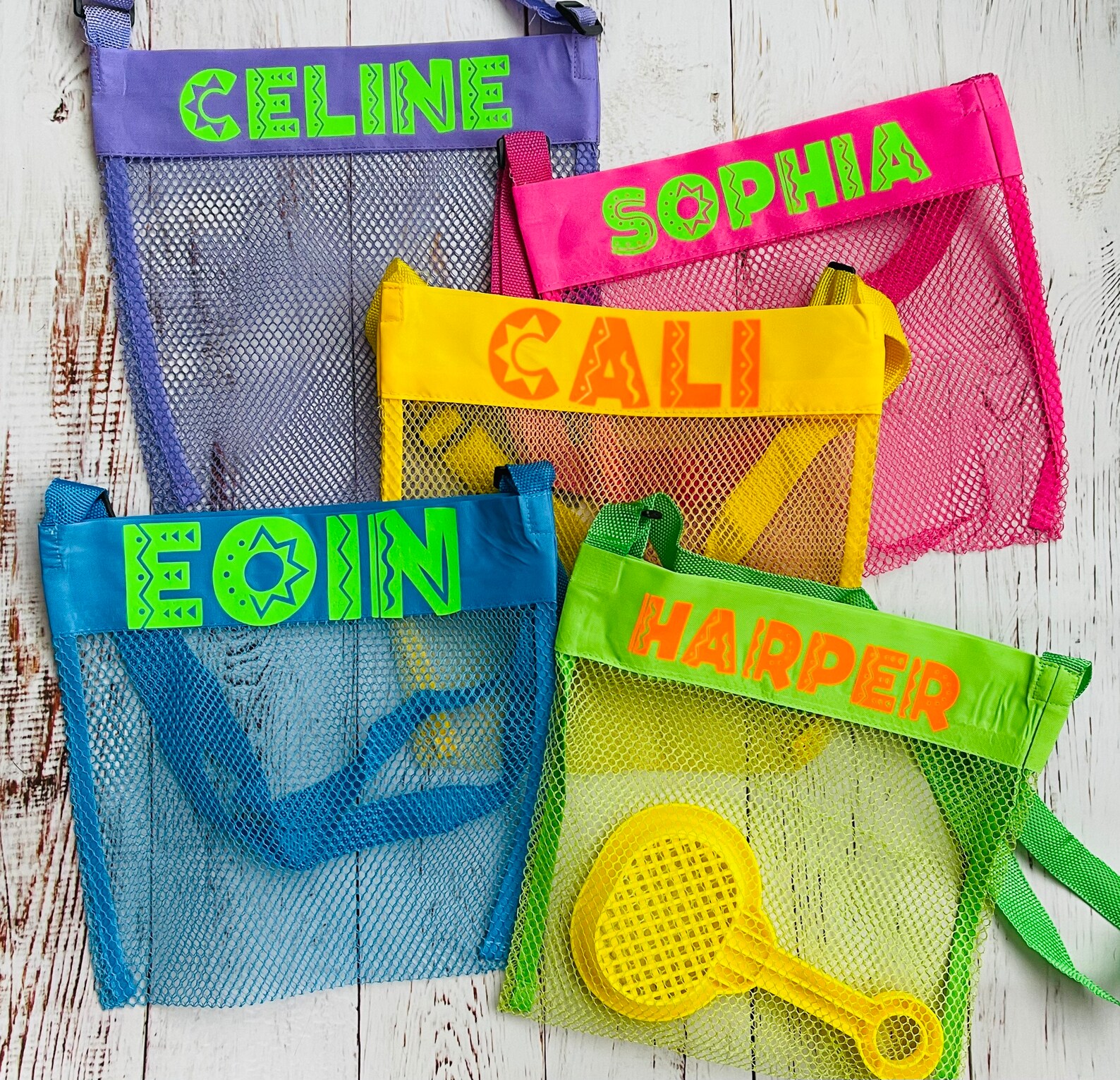mesh bag for collecting shells