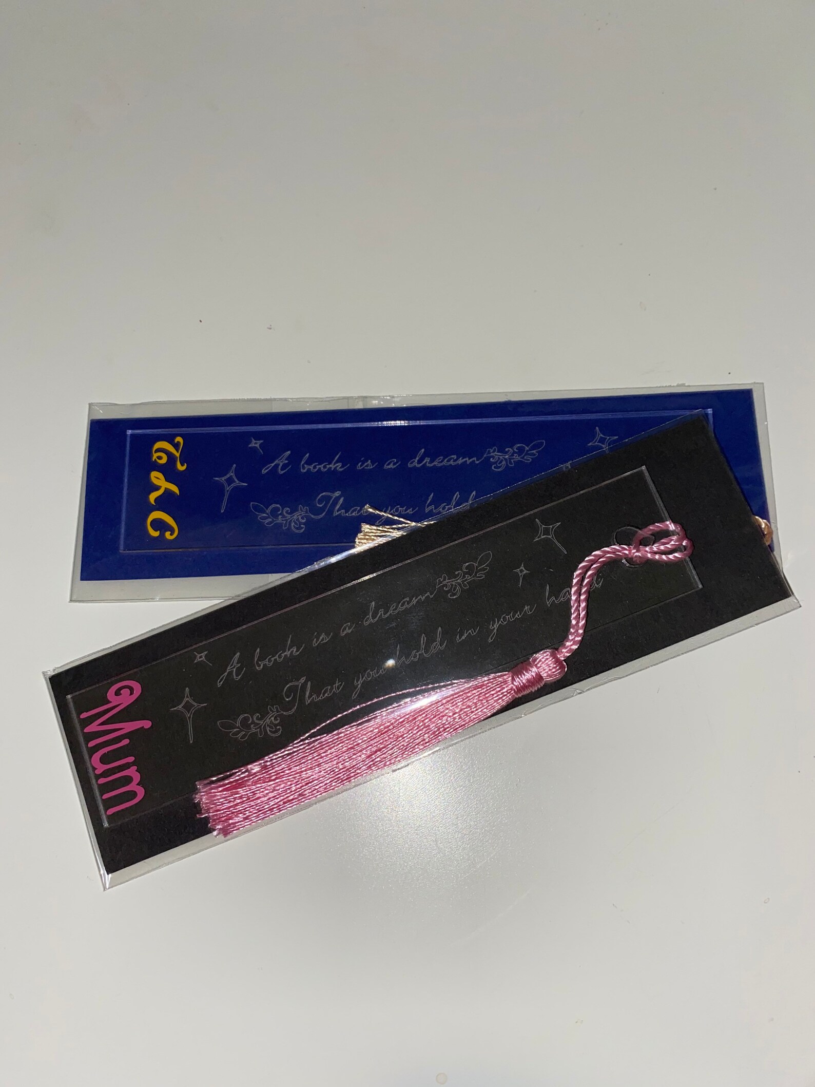 Engraved Bookmark Custom Bookmark Acrylic Bookmark Clear Etsy