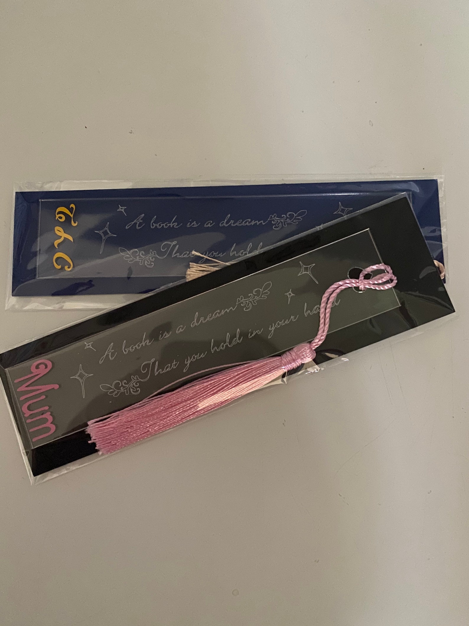 Engraved Bookmark Custom Bookmark Acrylic Bookmark Clear Etsy