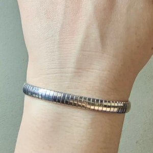 925 Sterling Silver Vintage Italy RCI Snake Link Bracelet 7.25