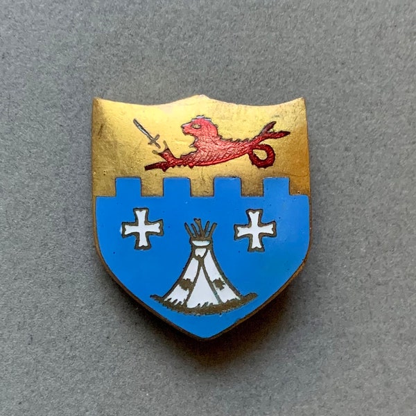 Enamel Coat of Arms/ Family Crest Brooch